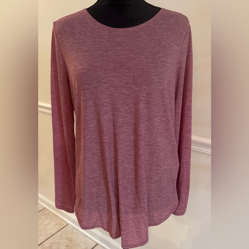 Under Armour Open-Back Long Sleeve Performance Top – Rose Heather (M)